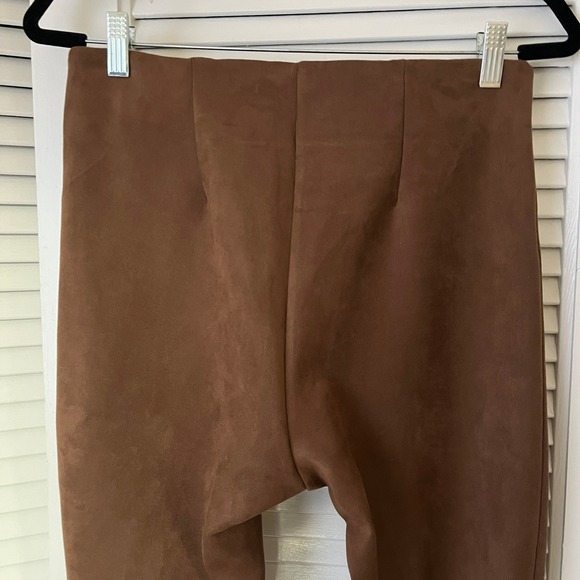 LOFT Brown Faux Suede Leggings Sz M - Picture 4 of 7